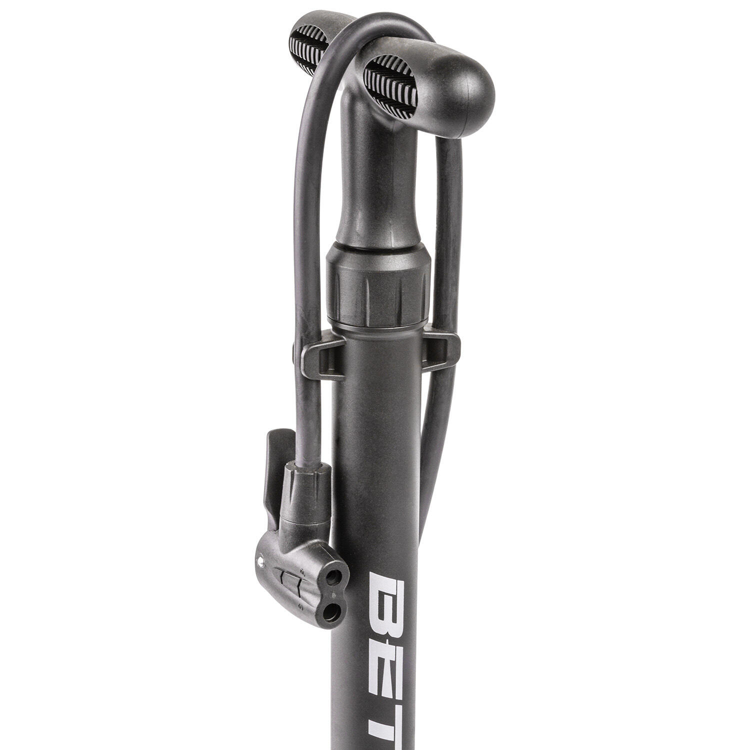 BETO Standpumpe mit Manometer und Universal-Doppelkopf, Schwarz 3/6