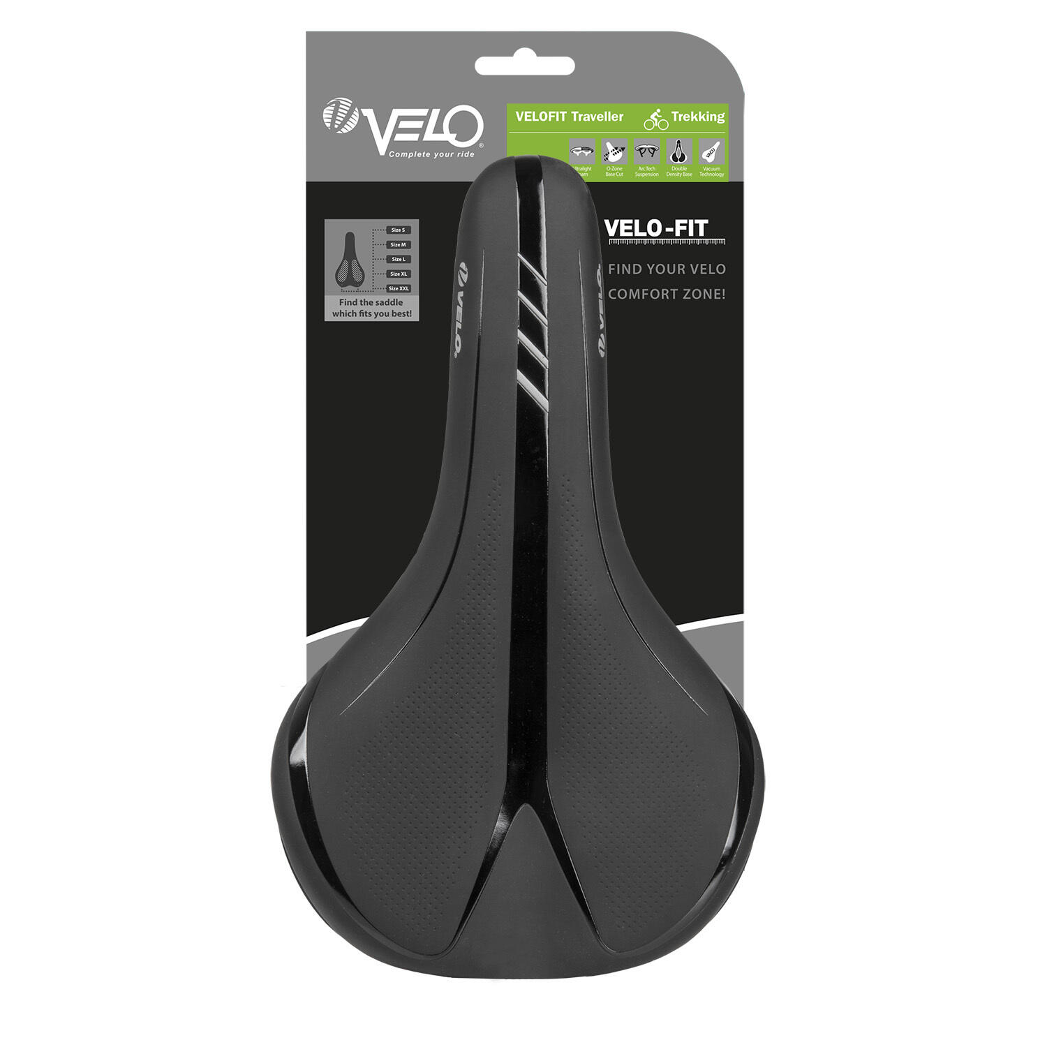 Velo Sattel -Fit TRAVELLER, Größe L Unisex, schwarz 5/5