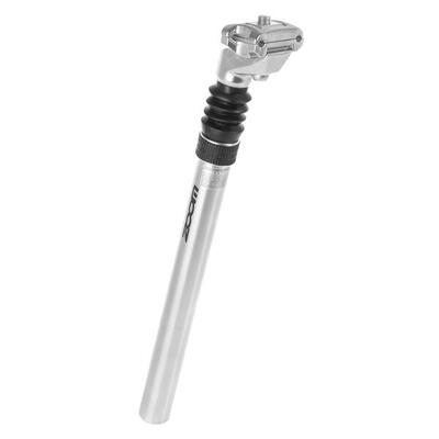 ZOOM Sattelstütze gefedert Travel 35. Silber. Aluminium