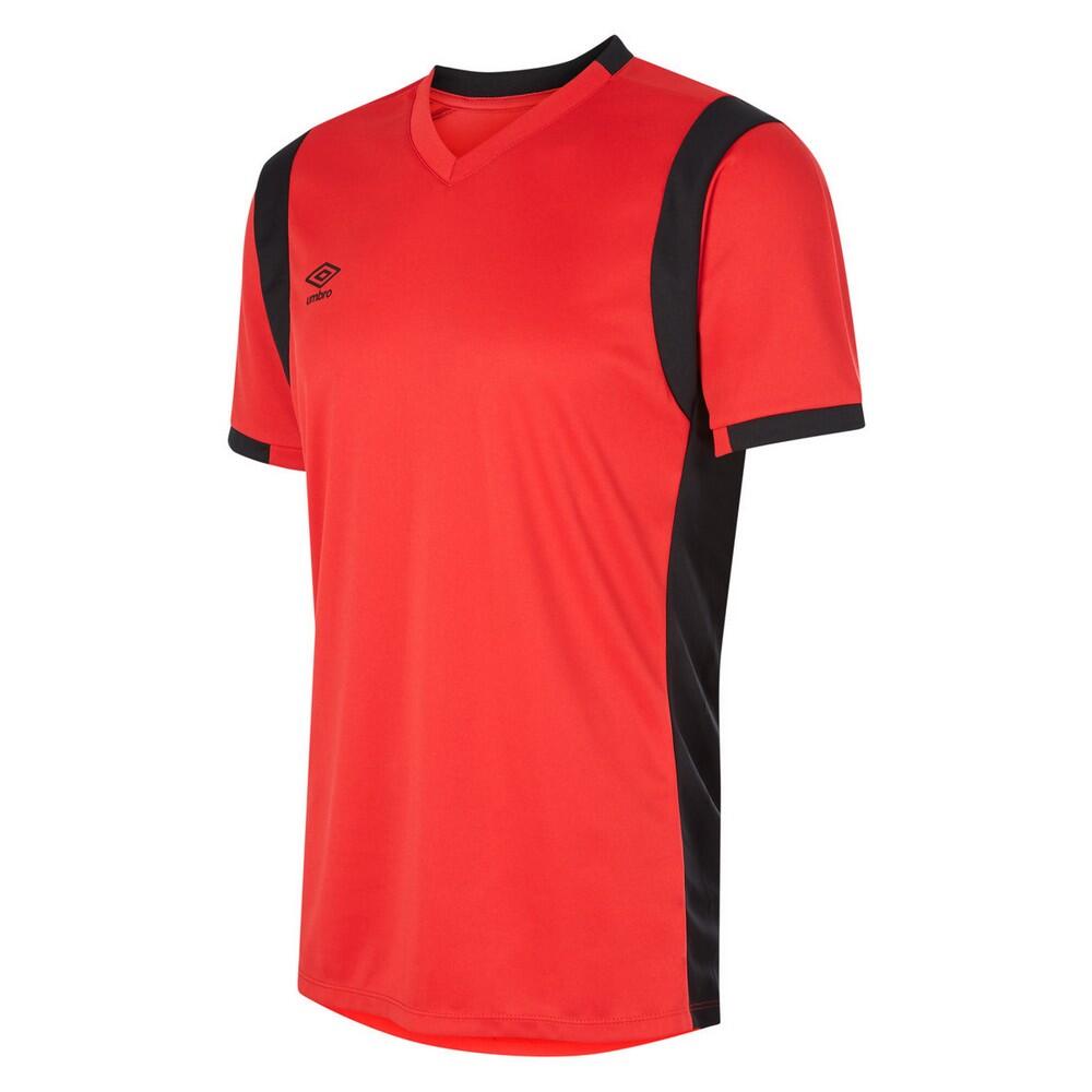 UMBRO Childrens/Kids Spartan ShortSleeved Jersey (Vermillion/Black)