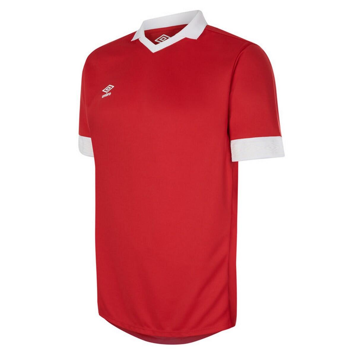 UMBRO Childrens/Kids Tempest ShortSleeved Jersey (Vermillion/White)