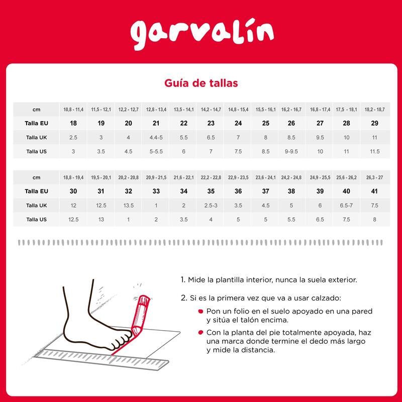 Sapatilhas Desportivas Caminhar de Menino Garvalin 231800D Fúcsia com Velcro