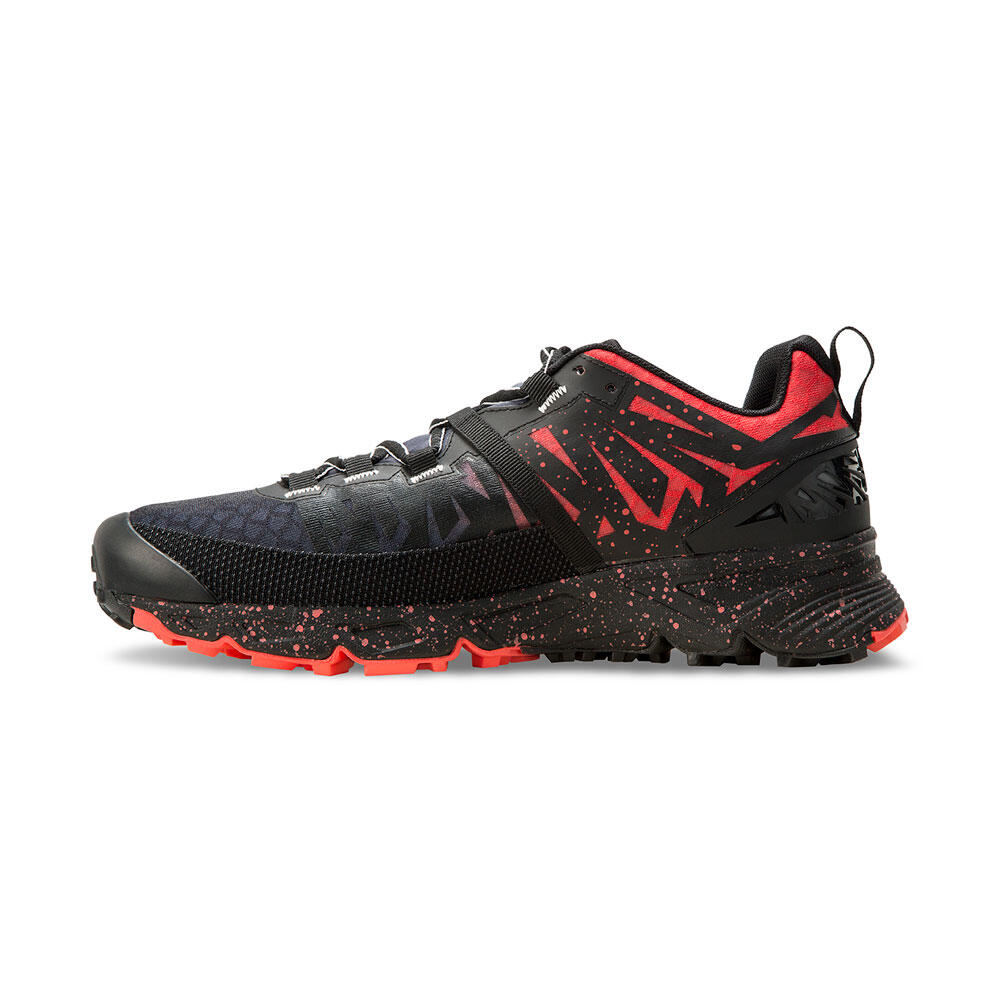 Zapatillas trail running Hombre SAURUS 2.0 BLACK RED BOREAL Negros