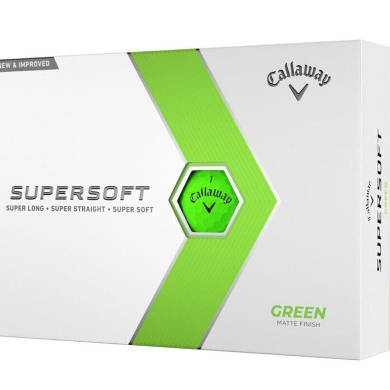 Boite de 12 Balles de Golf Callaway Supersoft Verte New