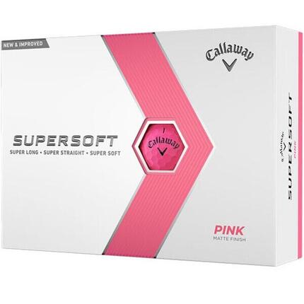 Boite de 12 Balles de Golf Callaway Supersoft Rose