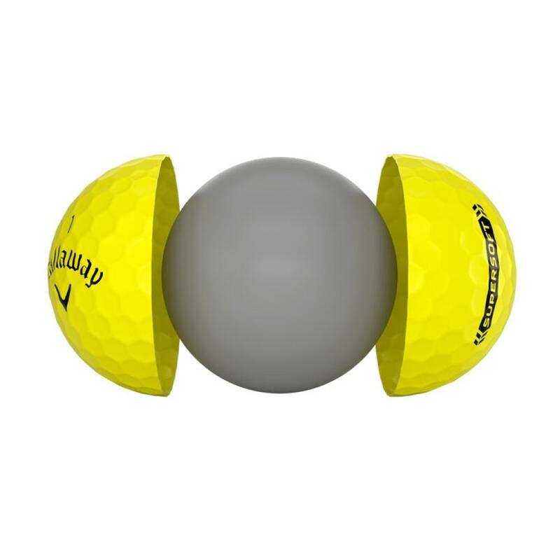 Boite de 12 Balles de Golf Callaway Supersoft Jaune New