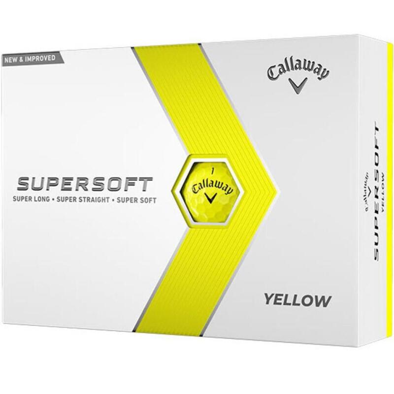 Confezione da 12 palline da golf Callaway Supersoft Giallo Nuovo