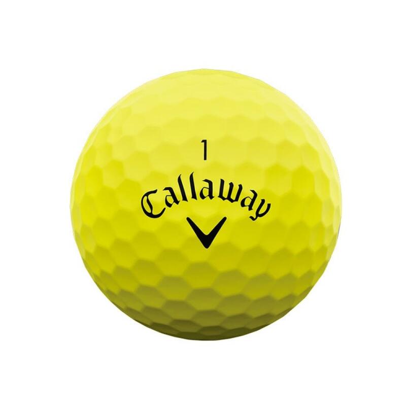 Packung mit 12 Golfbällen Callaway Supersoft Gelb New