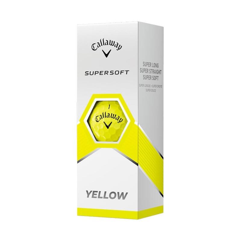 Caixa de 12 bolas de golfe Amarelo Supersoft Callaway Novo