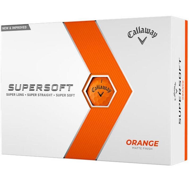 Confezione da 12 palline da golf Callaway Supersoft Arancione Nuovo