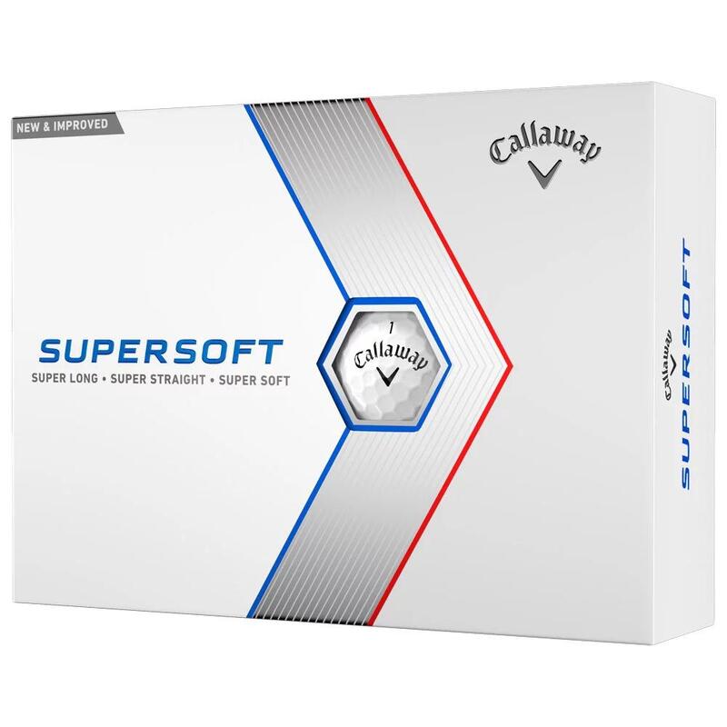 Caixa de 12 bolas de golfe brancas Supersoft Callaway Novo