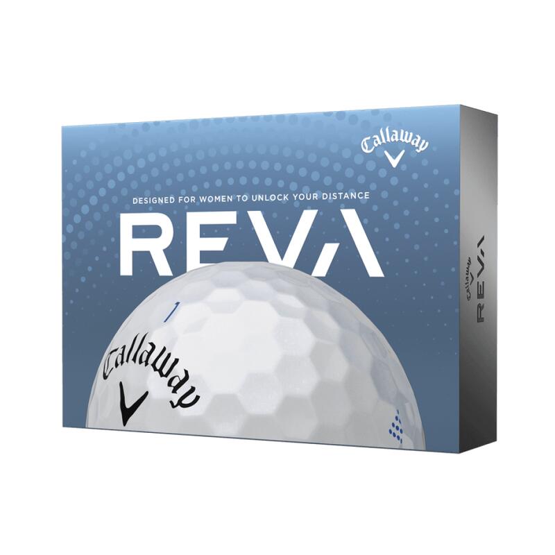 Packung mit 12 Golfbällen Callaway Reva Perlweiß New