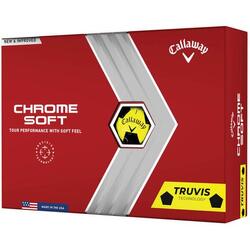 Callaway Chrome Soft Truvis Golfballen 12 Pack Geel Nieuw