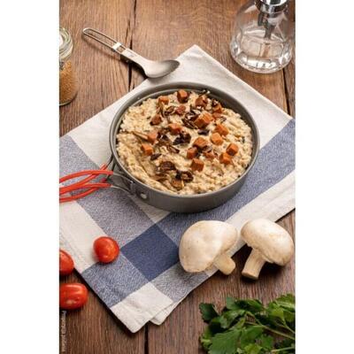 Piatto liofilizzato Porridge con Prosciutto Affumicato e Funghi Champignon 120g