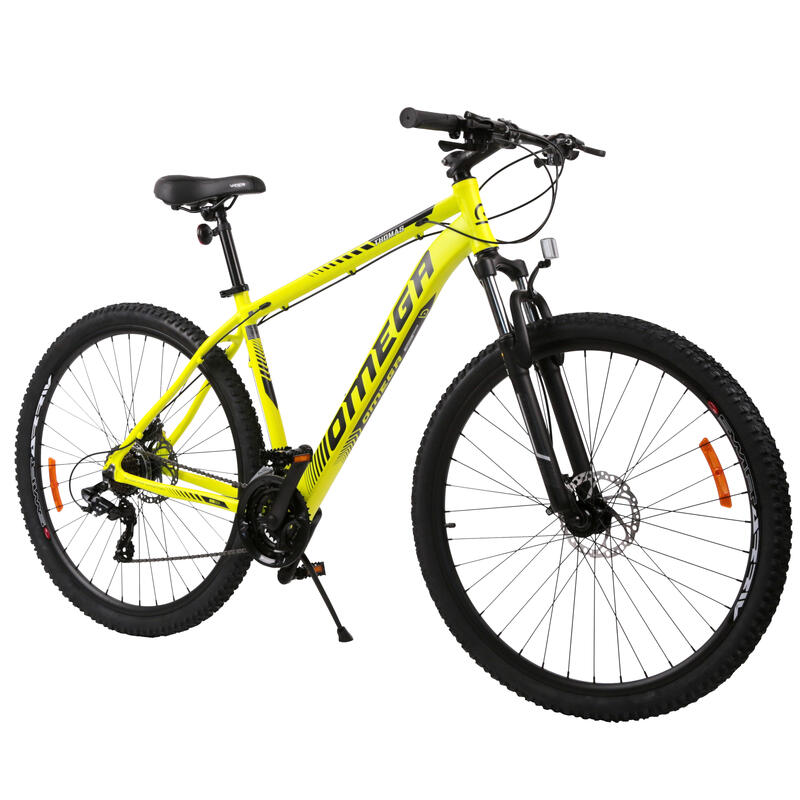 Bicicleta mountainbike Omega Thomas 29", cadru 46 cm, galben/negru/alb