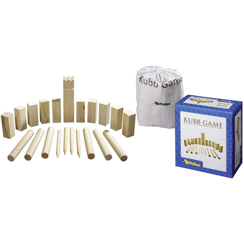 Madera de pino Kubb juego original 31x28cm