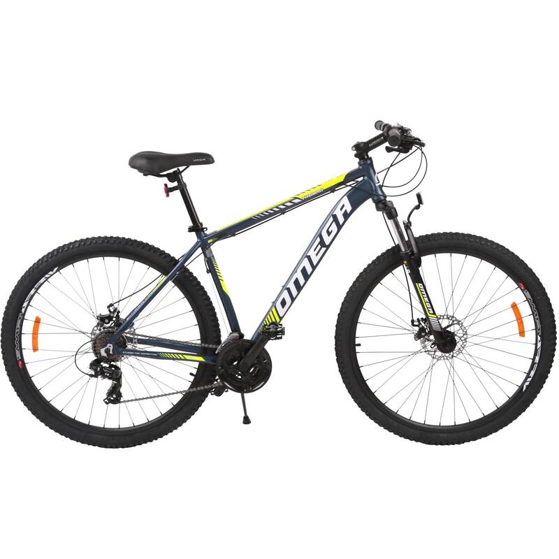 Bicicleta Omega Thomas dimensiune roti 27.5" albastru/galben/alb, cadru 49 cm