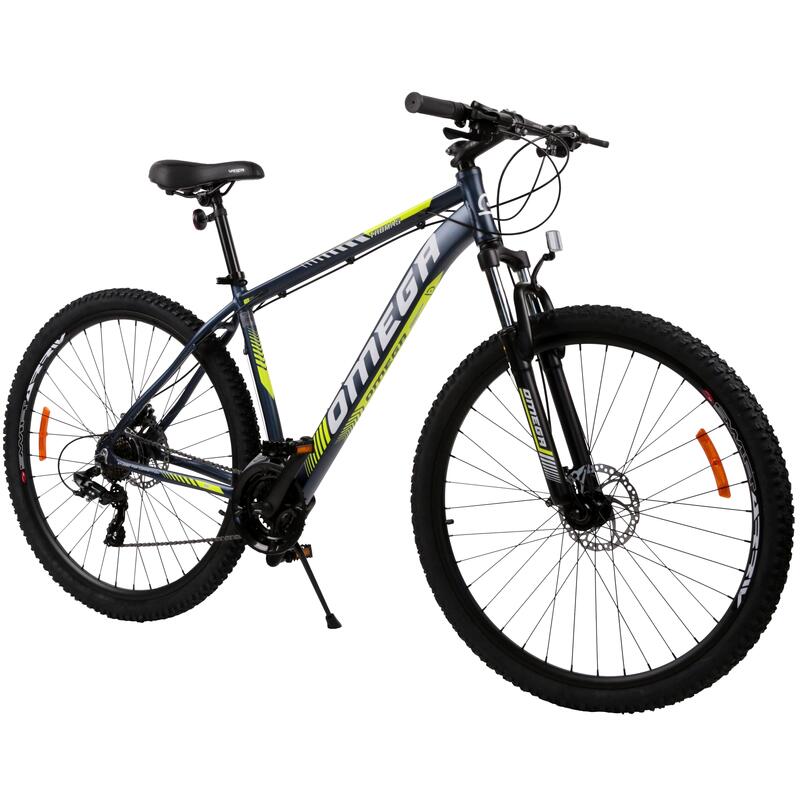 Bicicleta Omega Thomas dimensiune roti 27.5" albastru/galben/alb, cadru 49 cm