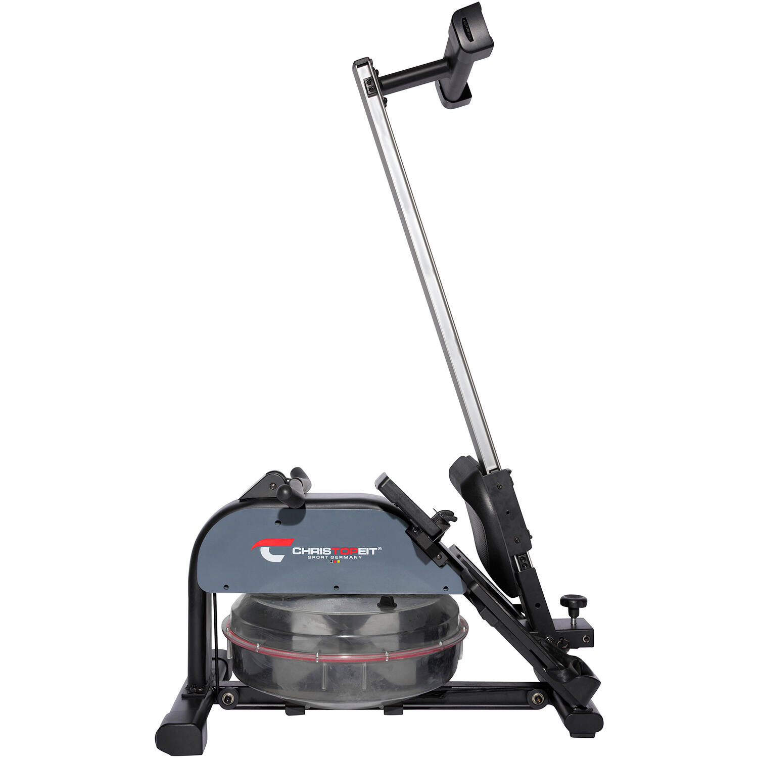 CHRISTOPEIT WP 1000 Water Rower, 53 cm Tank, Foldable Aluminium Rail 3/6