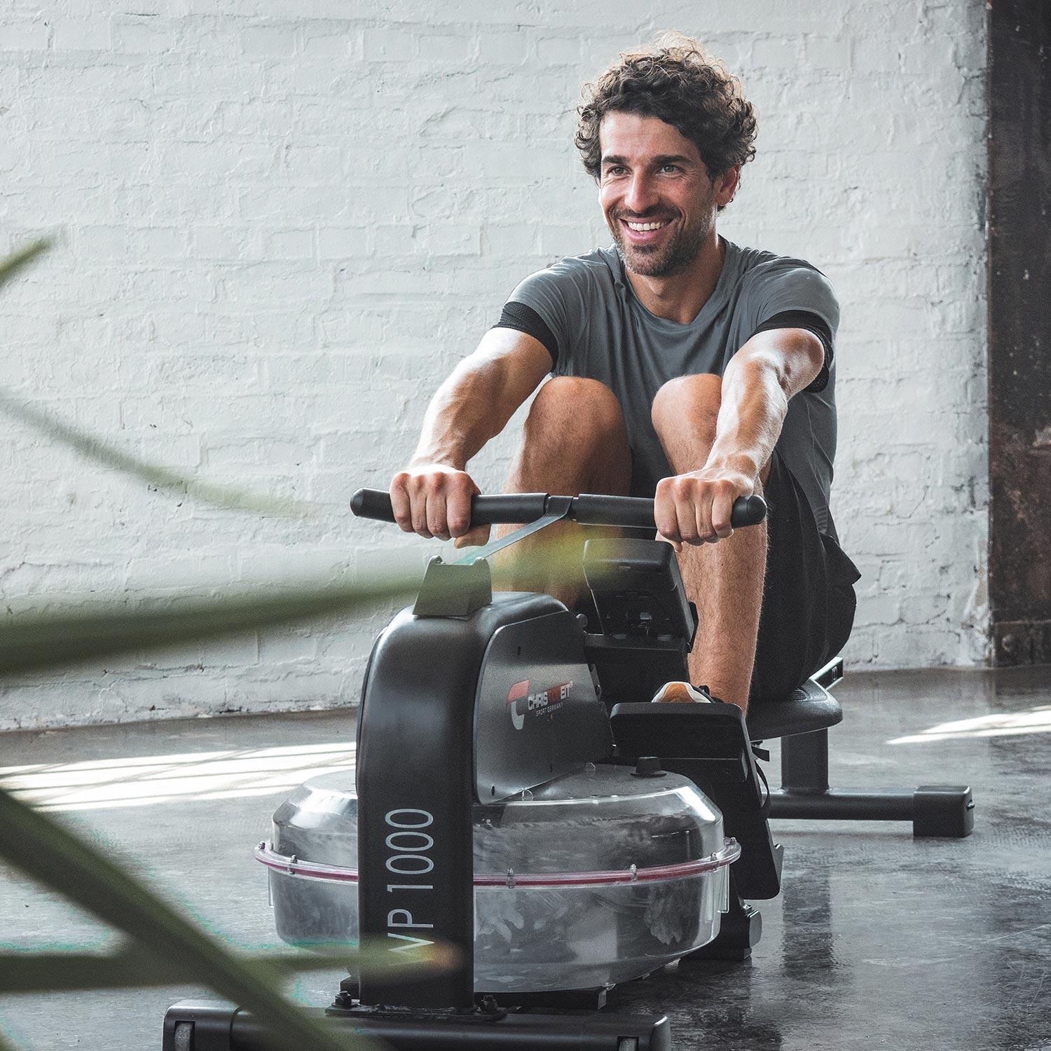 CHRISTOPEIT WP 1000 Water Rower, 53 cm Tank, Foldable Aluminium Rail 6/6