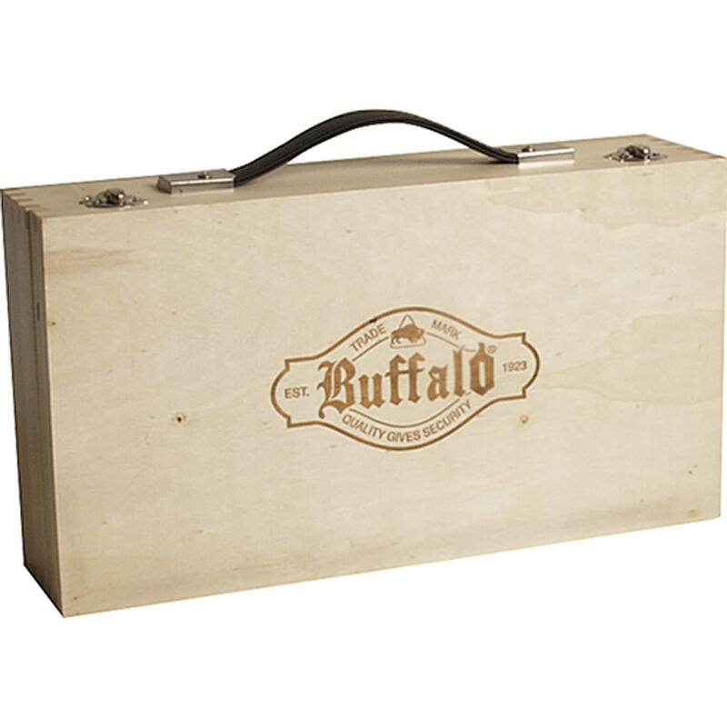 Buffalo Metalowy zestaw do gry w bule (8 sztuk) w drewnianym pudełku