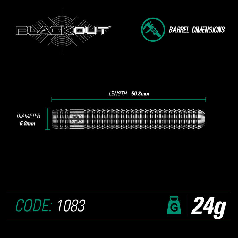 Darts Blackout steeltip dartpijlen 24gr