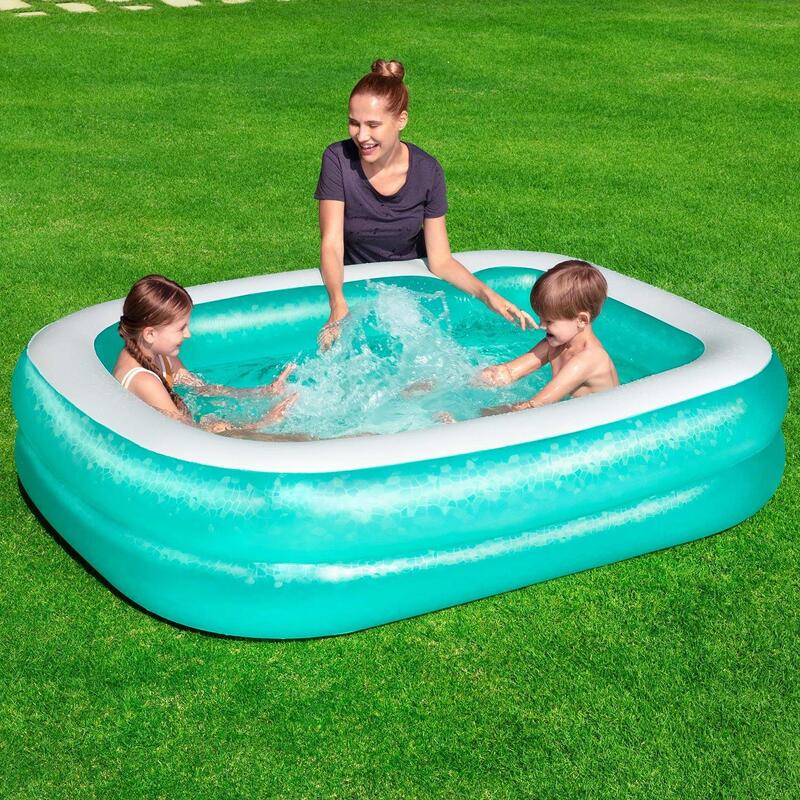 Piscina Hinchable Autoportante Infantil Bestway 201x150x51 cm Diseño Blue Rectan