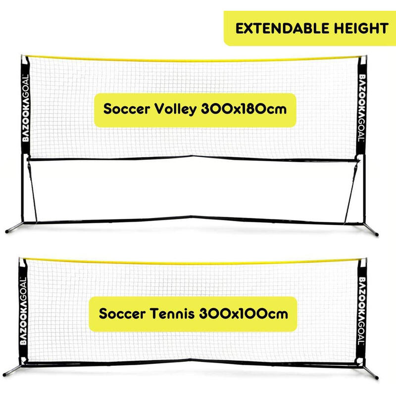 Soccer Tennis Net Extendable 300X100 cm