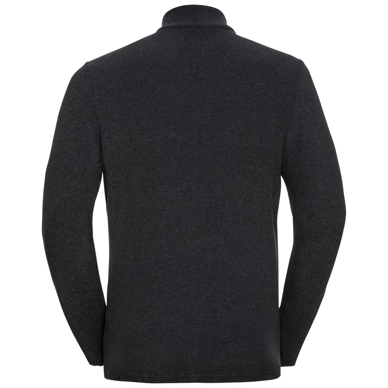ODLO Middenlaag Loopshirt Halve Rits ROY Thermoshirt LEISTEENGRIJS - ZWARTE 5/7