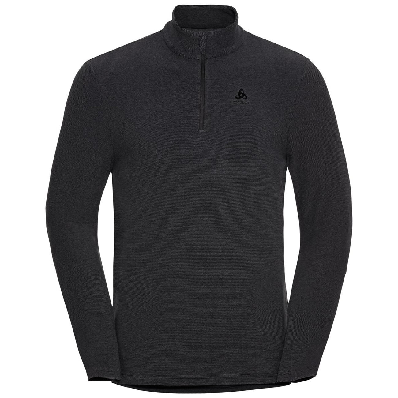 ODLO Middenlaag Loopshirt Halve Rits ROY Thermoshirt LEISTEENGRIJS - ZWARTE 3/7