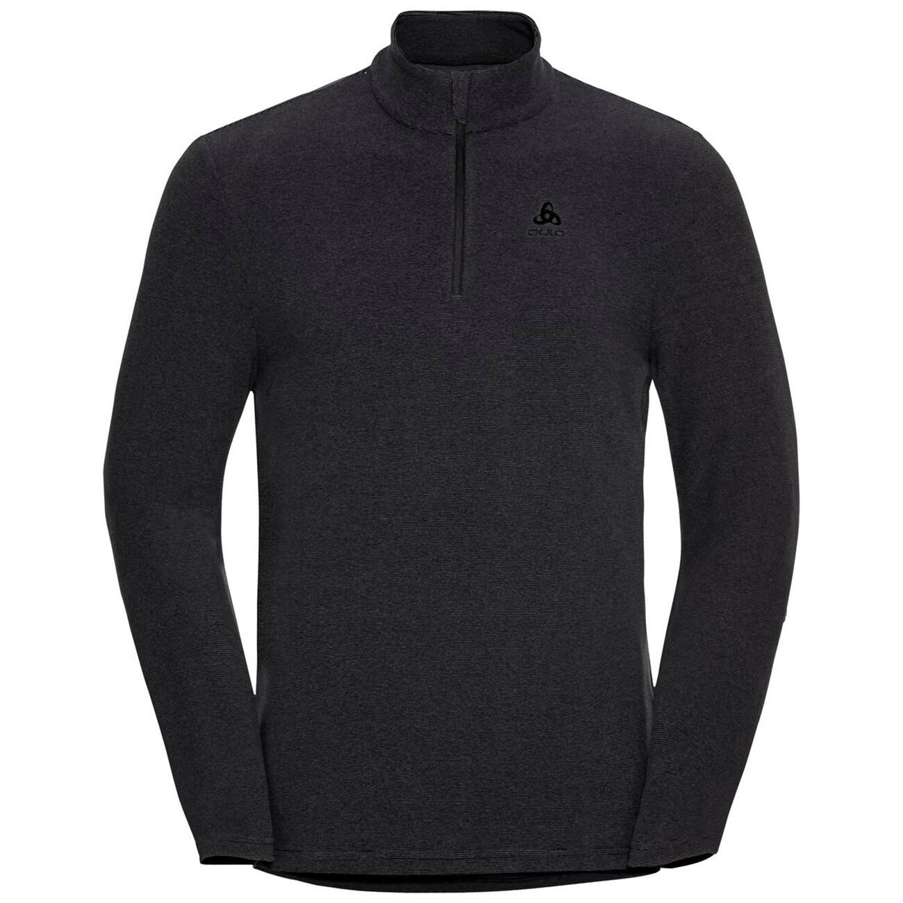 ODLO Middenlaag Loopshirt Halve Rits ROY Thermoshirt LEISTEENGRIJS - ZWARTE 4/7