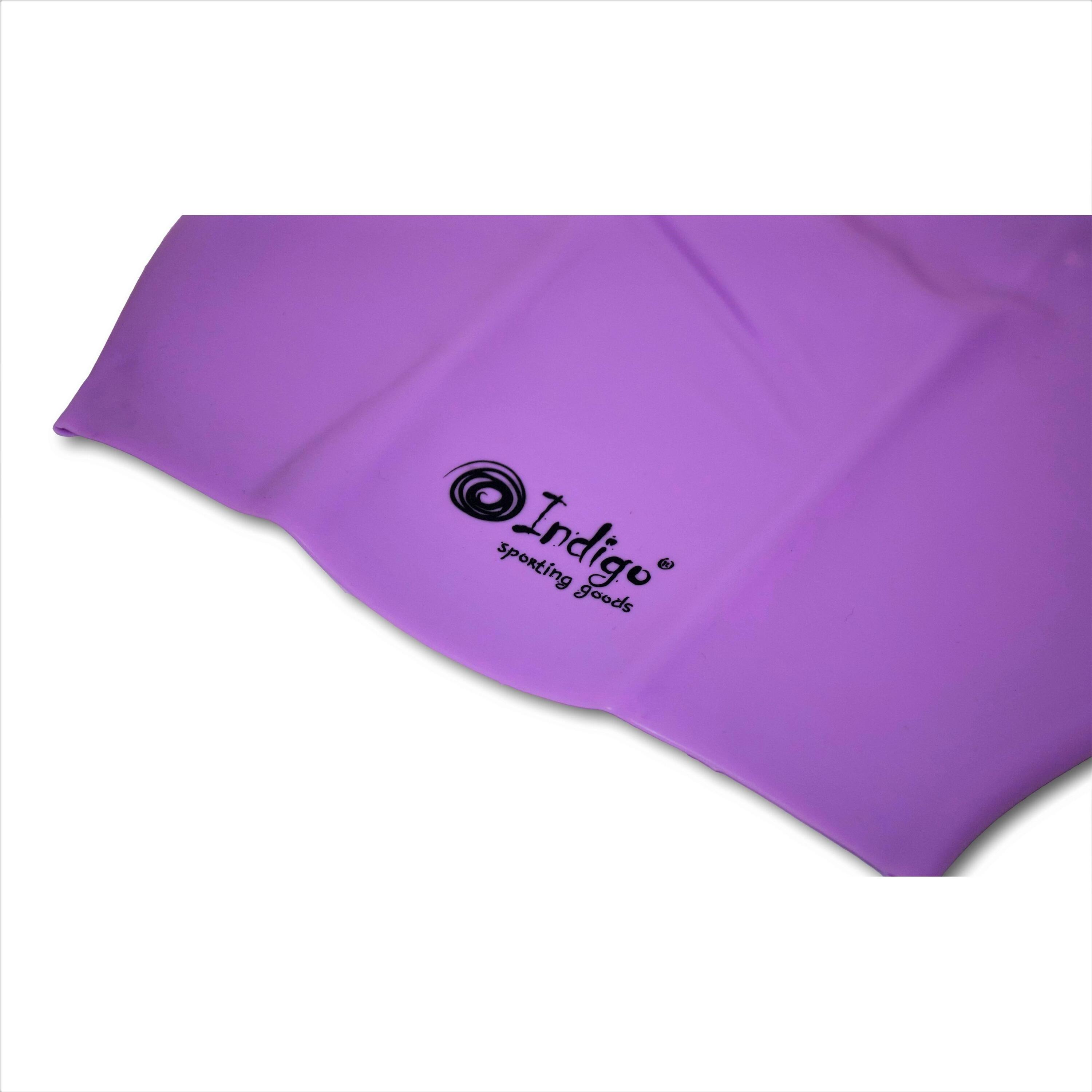 Gorro de Natación Silicona para Cabellos Largos INDIGO  Púrpura 4/5
