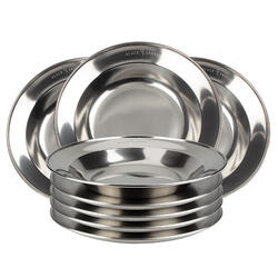 Campingplaat plat & diep | ca. 23 cm diameter | 4 plaat per stuk