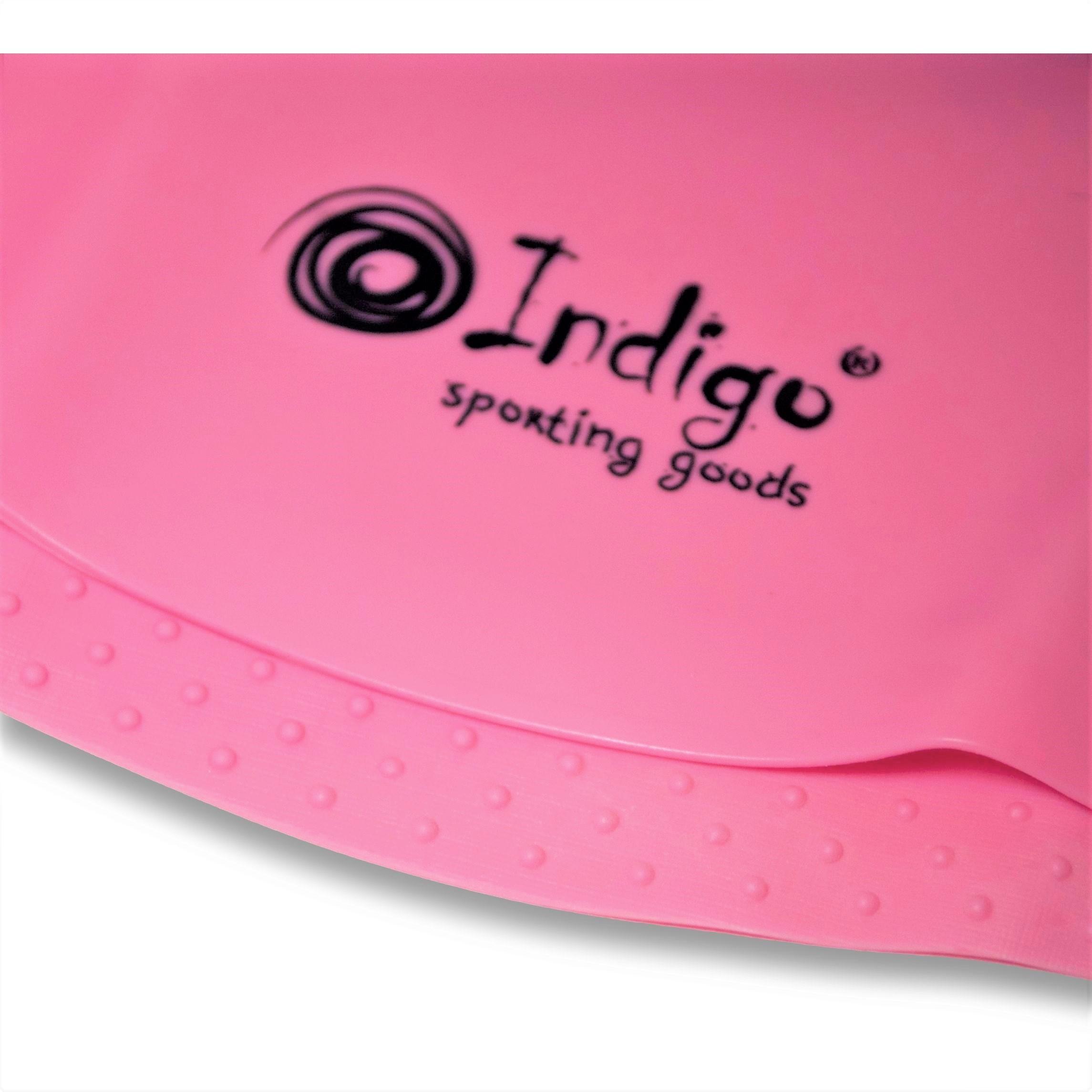 Gorro de Natación Silicona para Cabellos Largos  INDIGO  Rosa 5/5