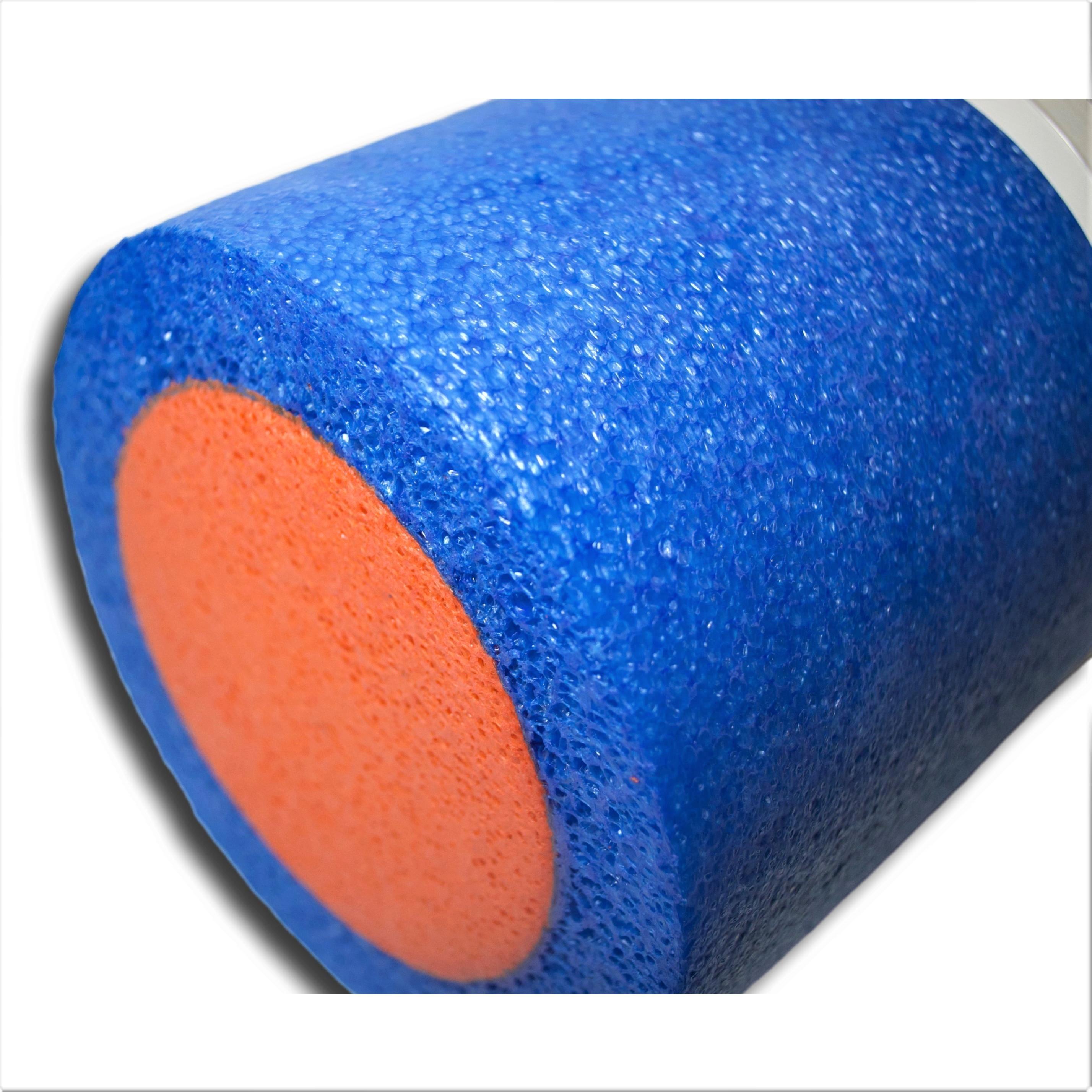 Rouleau de Massage de Yoga EPE INDIGO 45*15 cm Bleu 3/4