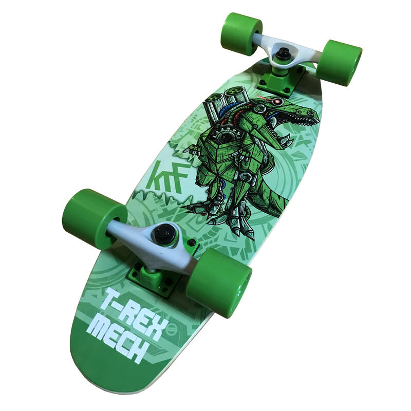 Monopatin Krf Cruiser T-Rex Mech Tabla Madera De Arce Ruso Medidas 23” X 7.75”7