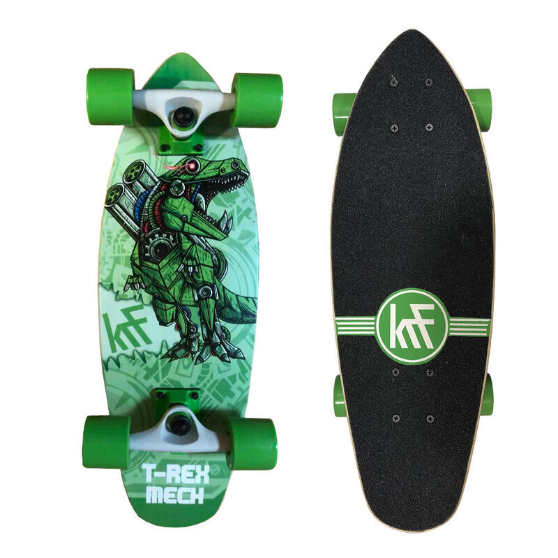 Monopatin Krf Cruiser T-Rex Mech Tabla Madera De Arce Ruso Medidas 23” X 7.75”7