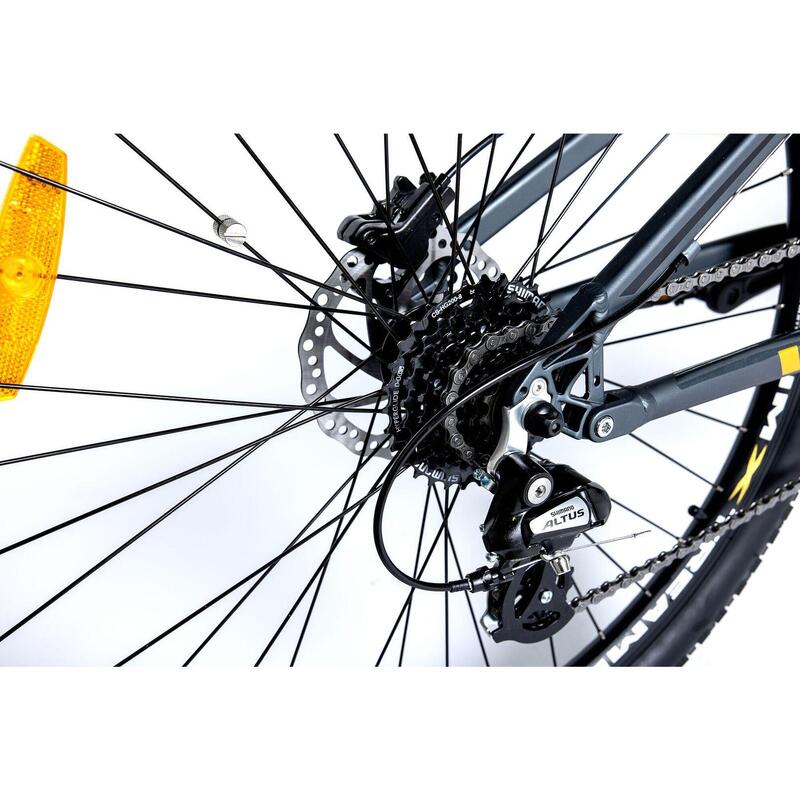 Bicicletă electrică cu suspensie integrală E-MTB 29'' PRO cu motor central.