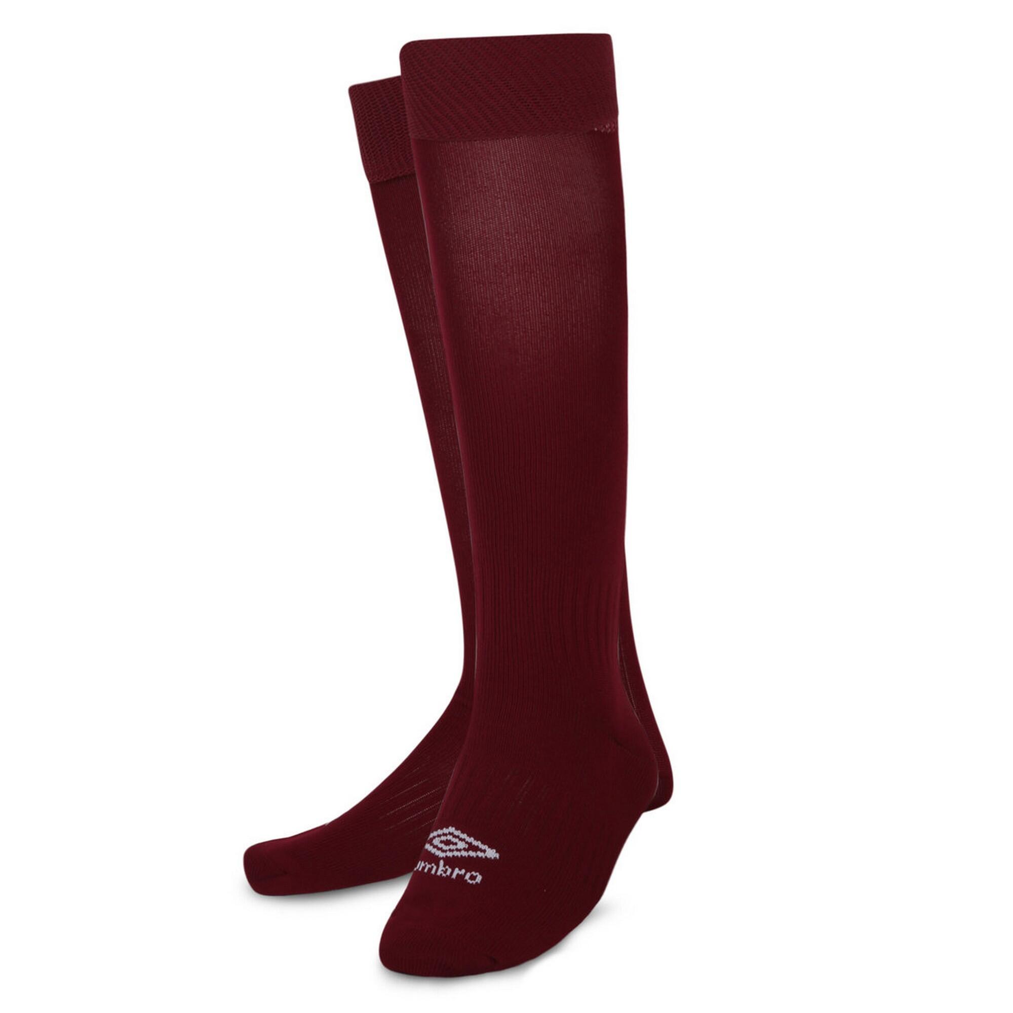 Childrens/Kids Primo Football Socks (Claret Red/White) 2/4