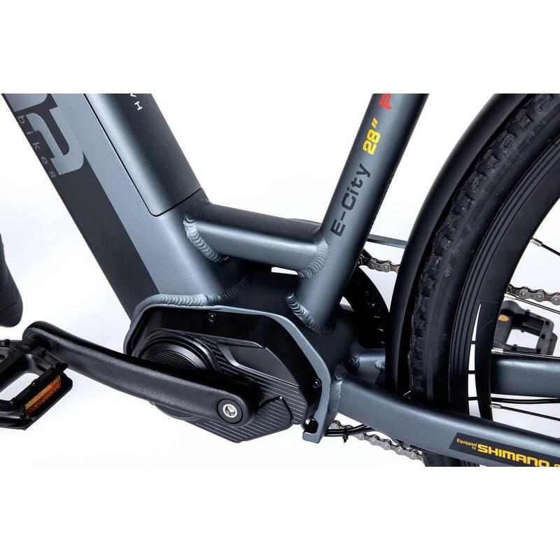Elektromos városi kerékpár - fél merev E28PRO - 28" Központi Motor