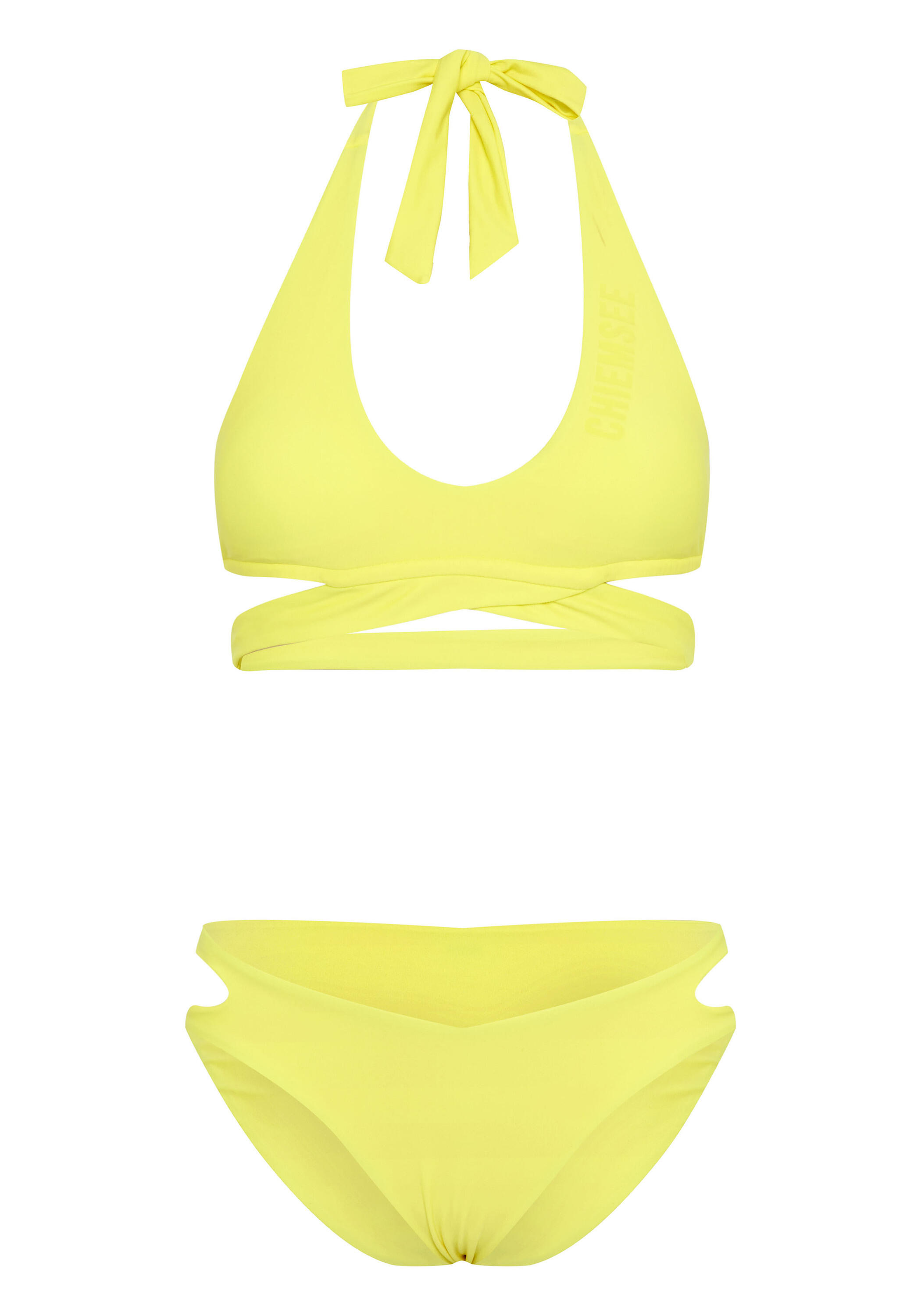 Bikini mit Neckholder-Top und Cut-Out-Slip 1/6