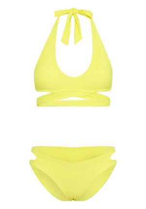 Bikini mit Neckholder-Top und Cut-Out-Slip
