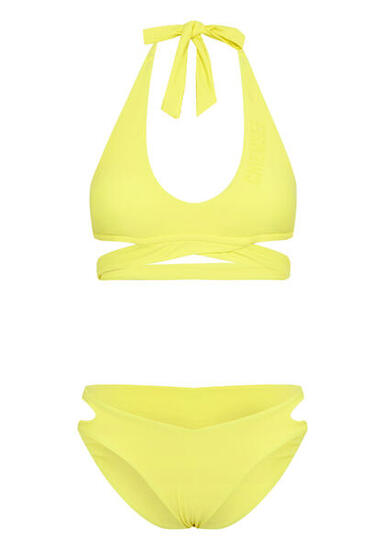 Bikini mit Neckholder-Top und Cut-Out-Slip