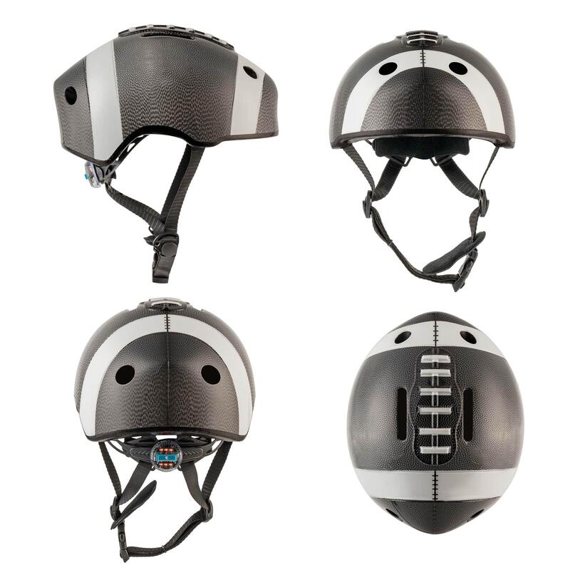 Casco da Bici per Bambini | Football Americano Nero | Crazy Safety | EN 1078