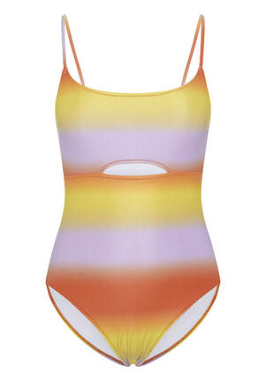 Badeanzug mit dünnen Trägern und attraktiven Cut-Out