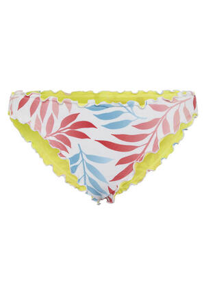 Bikinihose mit gerüschten Säumen