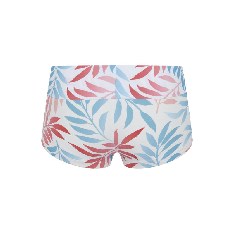 Gemusterte Bikini-Hotpants mit Umschlagbund