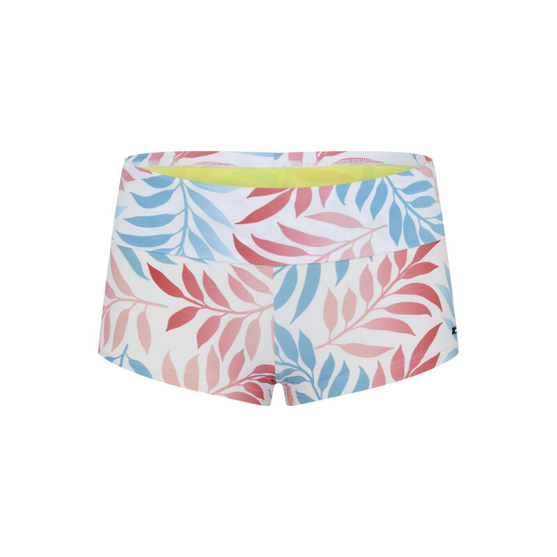 Gemusterte Bikini-Hotpants mit Umschlagbund