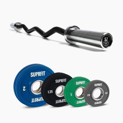 Sz curl bar mini bumper plates set 20 kg