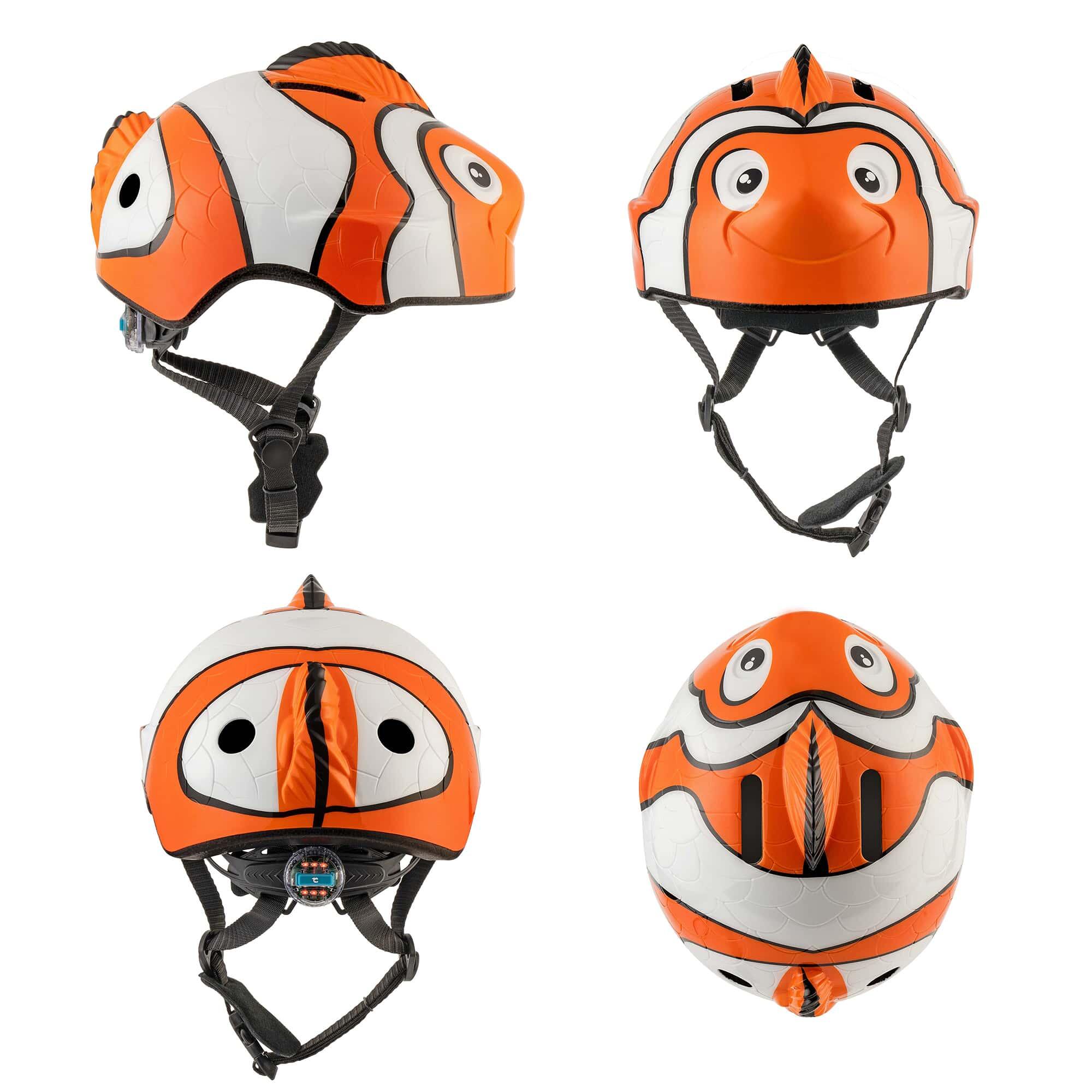 Kask Rowerowy dla dzieci | Pomarańczowy Nemo | Crazy Safety | Certyfikowany 3/16